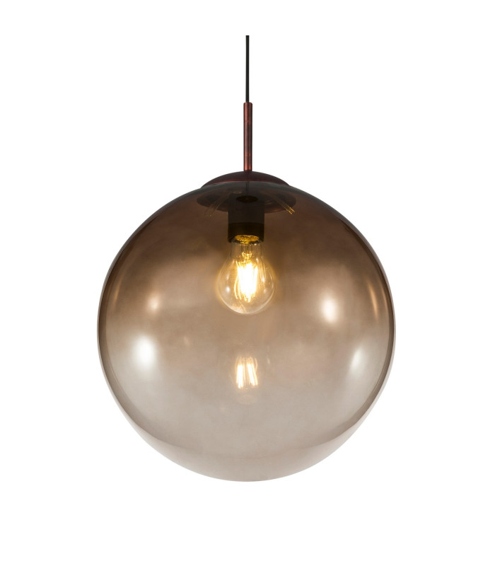 Varus Globe Pendant Ceiling Light Brown Amber Glass Shade 1x E27-3