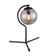Porry Globe Table Lamp Matt Black Smoke Glass Shade 1x E14-1