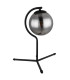 Porry Globe Table Lamp Matt Black Smoke Glass Shade 1x E14-2