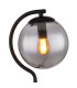 Porry Globe Table Lamp Matt Black Smoke Glass Shade 1x E14-3