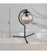 Porry Globe Table Lamp Matt Black Smoke Glass Shade 1x E14-9