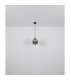 Samos Globe Pendant Ceiling Light Matt Black Smoke Glass Shade 1x E27-6