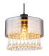 Hendry Pendant Ceiling Light Matt Black Smoke Glass Shade 1x E27-3