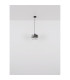 Hendry Pendant Ceiling Light Matt Black Smoke Glass Shade 1x E27-6