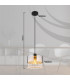Hendry Pendant Ceiling Light Matt Black Smoke Glass Shade 1x E27-8