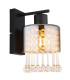 Hendry Wall Lamp Matt Black Smoke Glass Shade 1x E27-1