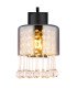 Hendry Wall Lamp Matt Black Smoke Glass Shade 1x E27-3