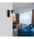 Hendry Wall Lamp Matt Black Smoke Glass Shade 1x E27-4
