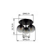 Dalton Shade Cluster Ceiling Light Matt Black Balls Smoke Glass Shade 3x E27-6