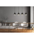 Dalton Bar Pendant Ceiling Light Matt Black Balls Smoke Glass Shade 4x E27-7