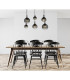 Dalton Cluster Pendant Ceiling Light Matt Black Balls Smoke Glass Shade 6x E27-6