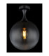 Dalton Globe Ceiling Light Matt Black Ball Smoke Glass Shade 1x E27-3
