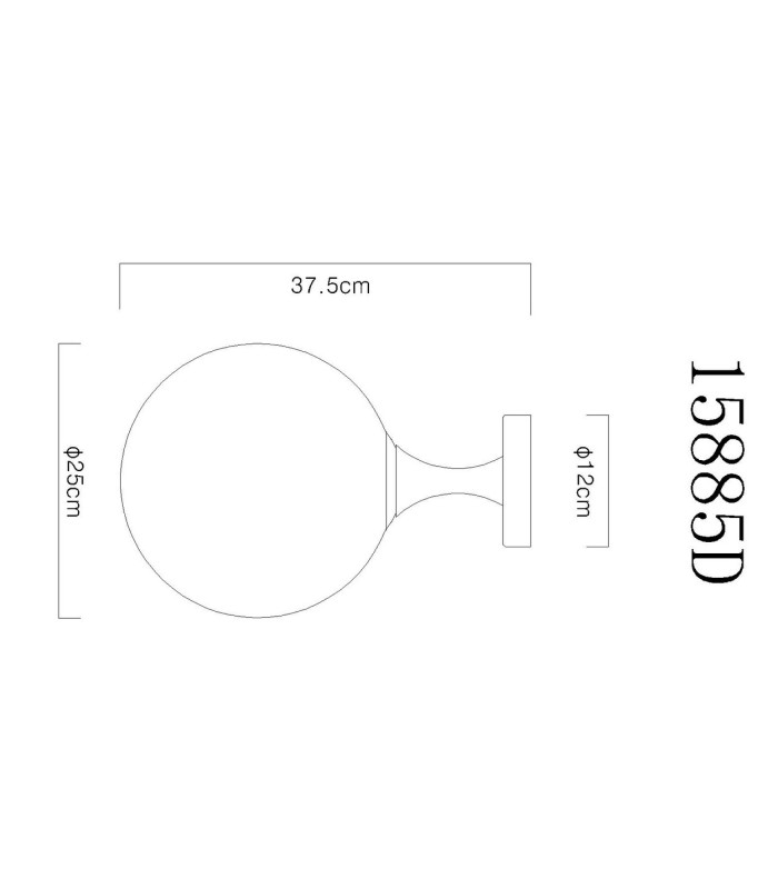 Dalton Globe Ceiling Light Matt Black Ball Smoke Glass Shade 1x E27-5