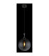 Dalton Globe Pendant Ceiling Light Matt Black Balls Smoke Glass Shade 1x E27-4