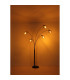Dalton Glass Floor Lamp Matt Black Ball Smoke Glass Shade 1x E27-7