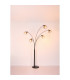 Dalton Glass Floor Lamp Matt Black Ball Smoke Glass Shade 1x E27-8