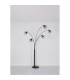 Dalton Glass Floor Lamp Matt Black Ball Smoke Glass Shade 1x E27-9