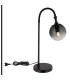 Dalton Globe Table Lamp Matt Black Ball Smoke Glass Shade 1x E27-4