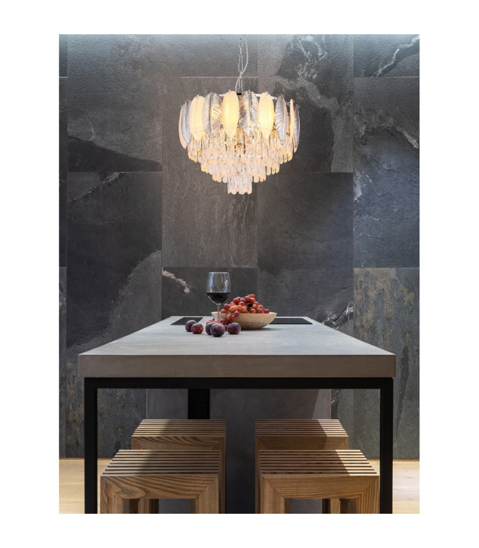 Dalton Pendant Ceiling Light Chrome 9x E14-7