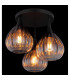 Olsen Shade Cluster Ceiling Light Matt Black Smoke Glass Shade 3x E27-3