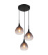 Olsen Cluster Pendant Ceiling Light Matt Black Smoke Glass Shade 3x E27-1