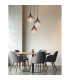 Olsen Cluster Pendant Ceiling Light Matt Black Smoke Glass Shade 3x E27-5