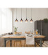 Olsen Bar Pendant Ceiling Light Matt Black Smoke Glass Shade 4x E27-6