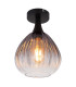 Olsen Globe Ceiling Light Matt Black Smoke Glass Shade 1x E27-1