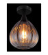Olsen Globe Ceiling Light Matt Black Smoke Glass Shade 1x E27-3