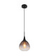 Olsen Dome Pendant Ceiling Light Matt Black Smoke Glass Shade 1x E27-1