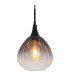 Olsen Dome Pendant Ceiling Light Matt Black Smoke Glass Shade 1x E27-3