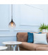 Olsen Dome Pendant Ceiling Light Matt Black Smoke Glass Shade 1x E27-5