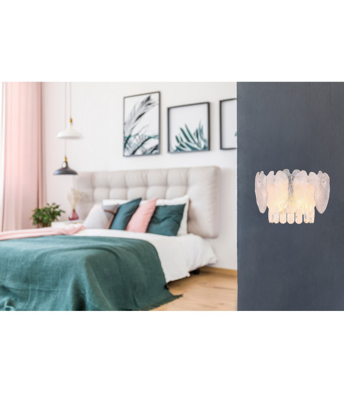 Benjamin Wall Lamp Chrome K5 Crystals Satined 2x E14-7