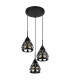 Hassan Cluster Pendant Ceiling Light Matt Black 3x E27-2