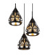 Hassan Cluster Pendant Ceiling Light Matt Black 3x E27-3