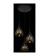 Hassan Cluster Pendant Ceiling Light Matt Black 3x E27-4