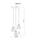 Hassan Cluster Pendant Ceiling Light Matt Black 3x E27-6