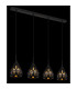 Hassan Bar Pendant Ceiling Light Matt Black 4x E27-4