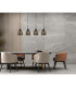 Hassan Bar Pendant Ceiling Light Matt Black 4x E27-6