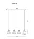 Hassan Bar Pendant Ceiling Light Matt Black 4x E27-7