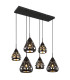 Hassan Cluster Pendant Ceiling Light Matt Black 6x E27-1