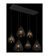 Hassan Cluster Pendant Ceiling Light Matt Black 6x E27-4