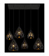 Hassan Cluster Pendant Ceiling Light Matt Black 6x E27-5