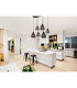 Hassan Cluster Pendant Ceiling Light Matt Black 6x E27-6