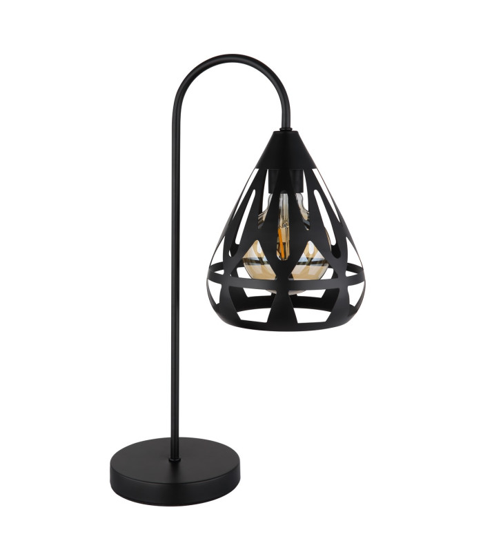 Hassan Table Lamp Matt Black 1x E27-2