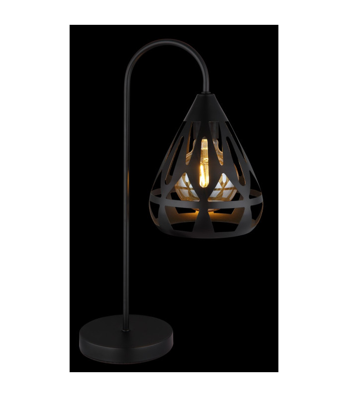 Hassan Table Lamp Matt Black 1x E27-3