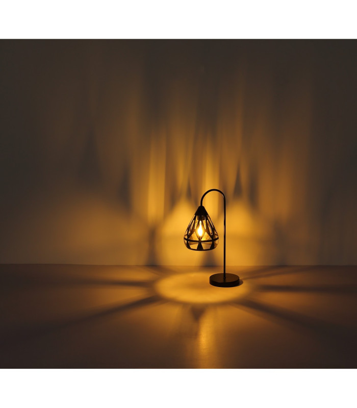 Hassan Table Lamp Matt Black 1x E27-5