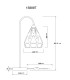Hassan Table Lamp Matt Black 1x E27-9