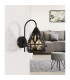 Hassan Dome Wall Lamp Matt Black 1x E27-6
