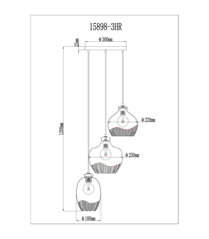 Jessica Cluster Pendant Ceiling Light Gold Colours Matt Glass Shade 3x E27-6